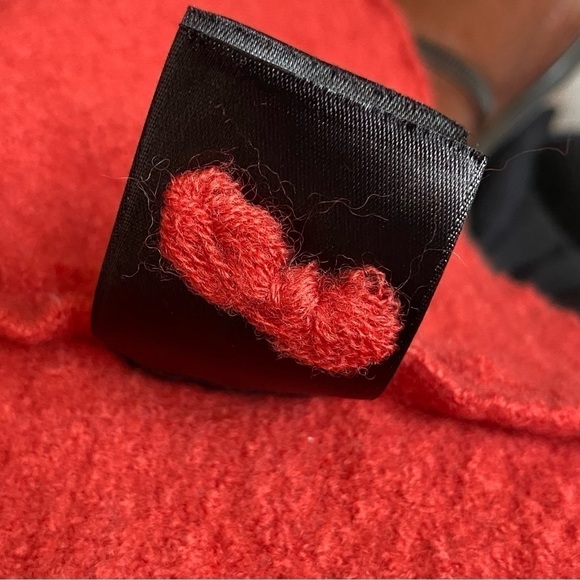 Anthropologie Moth Museum District Boiled Wool Open Front Vest in Rust Red, XS/S - Picture 15 of 16